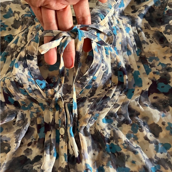 2 XS Lauren Conrad Top Floral Shirt Blouse Fall Long Sleeve Womens Lot Bundle - Picture 9 of 16